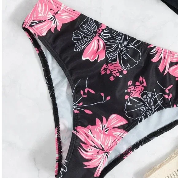 Womens Floral Print Push Up Bikini Swimsuit - Picture 3 of 4